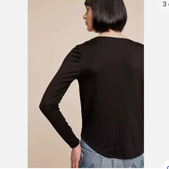 Anthropologie On The Road Marceau Wrap Top in Black - Picture 8 of 8